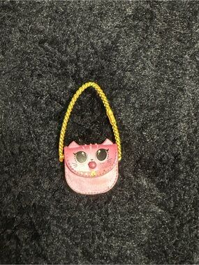 💙5/$22- Shopkins Happy Places Pink Kitty Purse Handbag Mini Figure Accessory